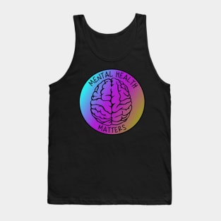 Mental Health Matters Brain Illustration Tank Top